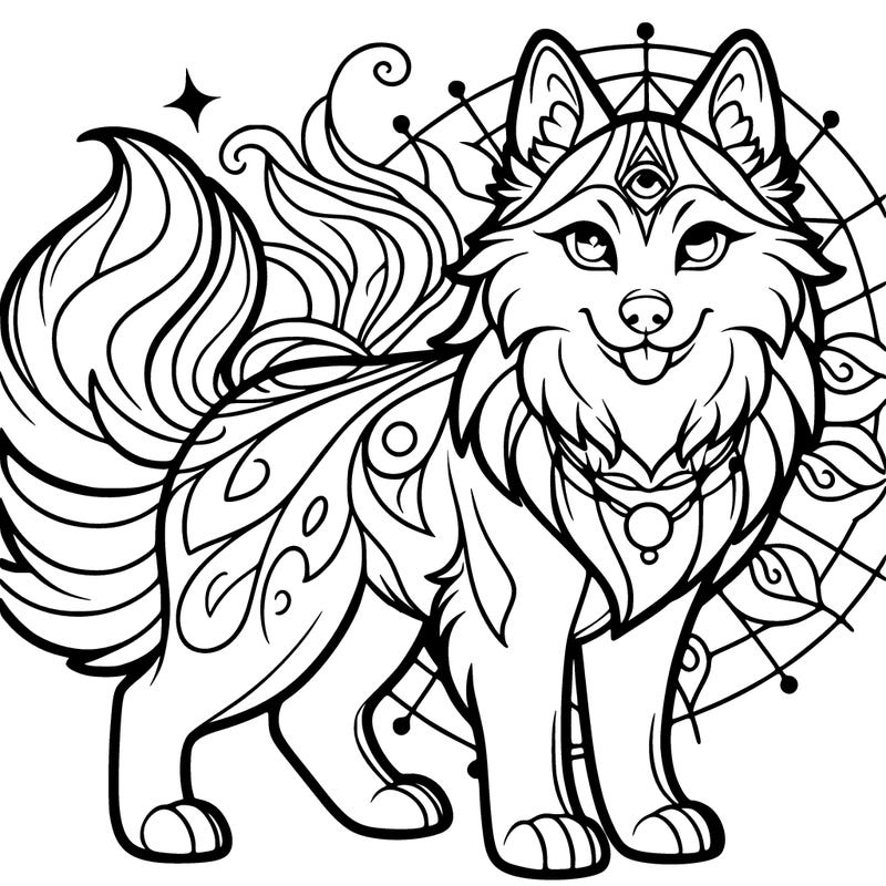 siberian huskie mystical