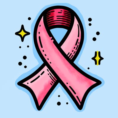 ribbon symbol of national breast cancer awareness month