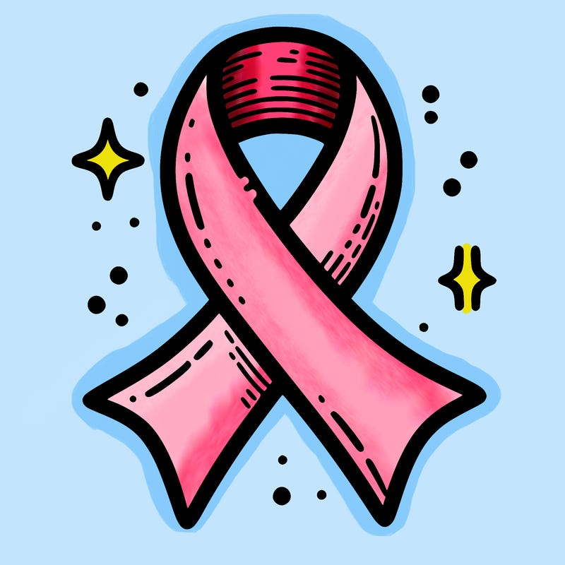 ribbon symbol of national breast cancer awareness month