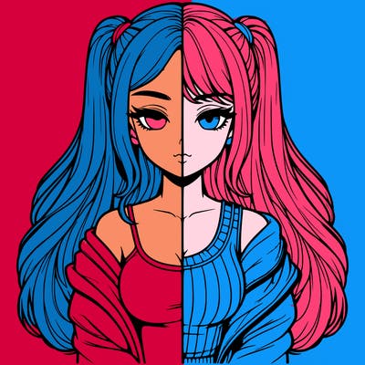 realistic girl split