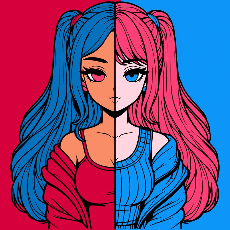 realistic girl split