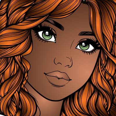 beautiful realistic girl close up to the camera with wavy hair,