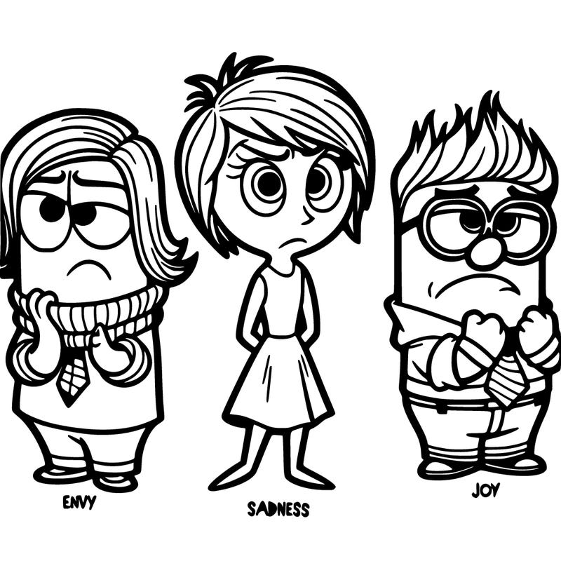 inside out 2 envy, sadness and joy