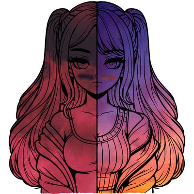 realistic girl split