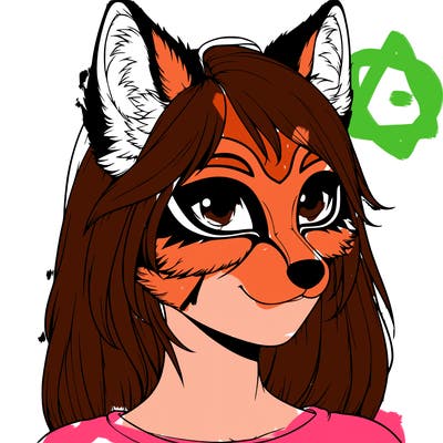 therian girl wearing a fox mask realistic
