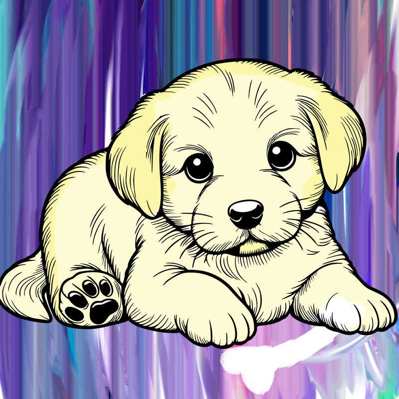 a cute realistic puppy