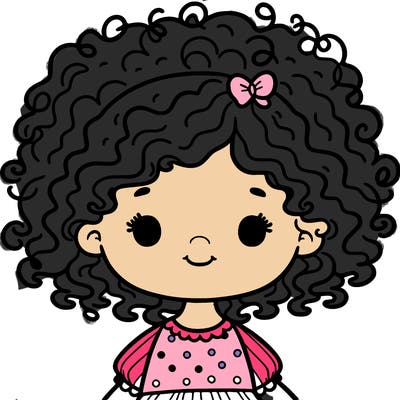 baby girl with curly hair