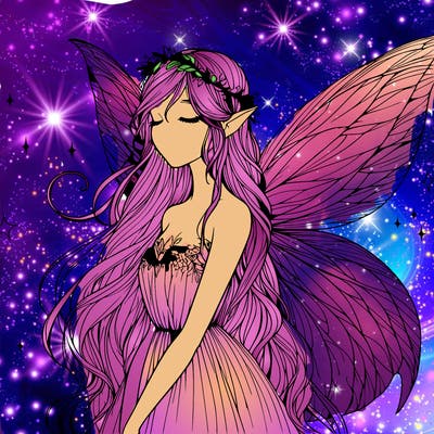 ethereal realistic fairy girl