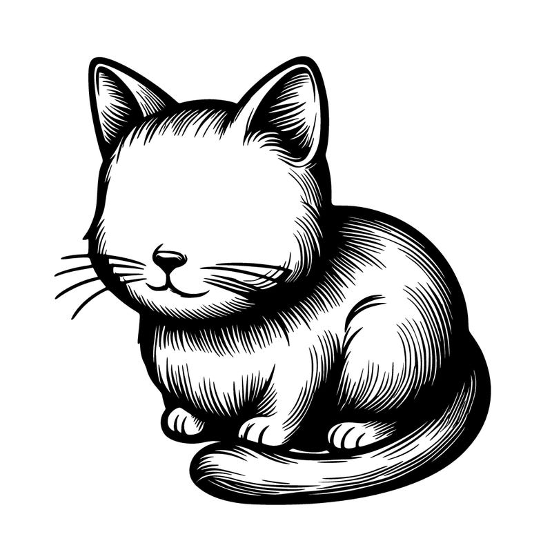 realistic cat with no eyes