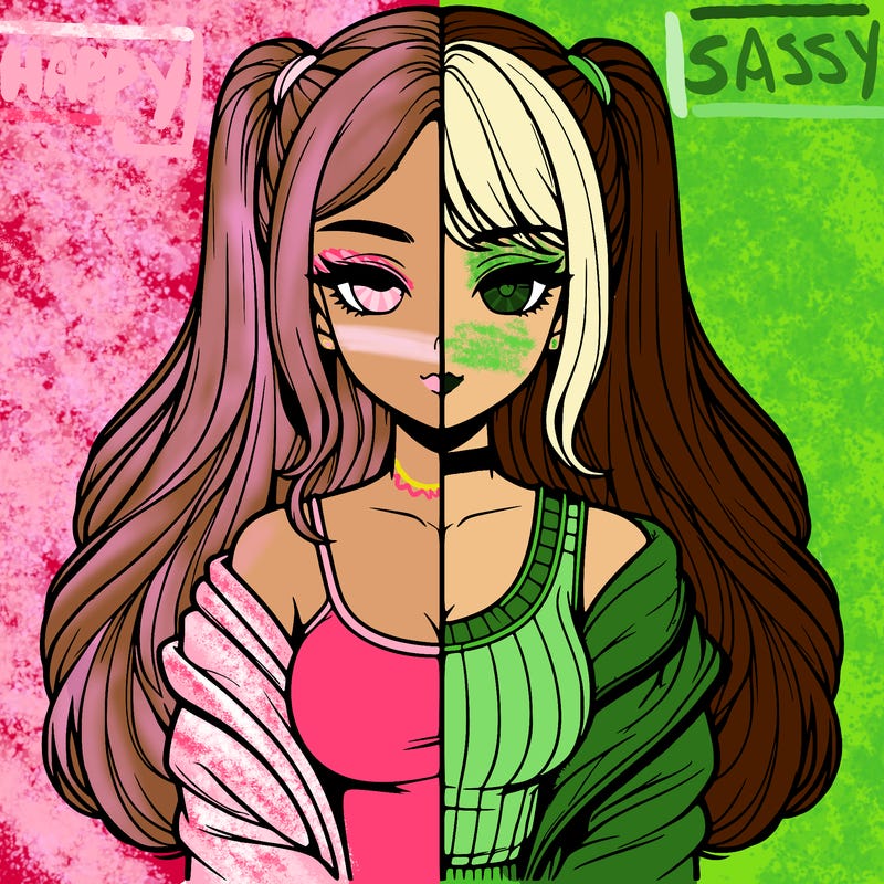 realistic girl split