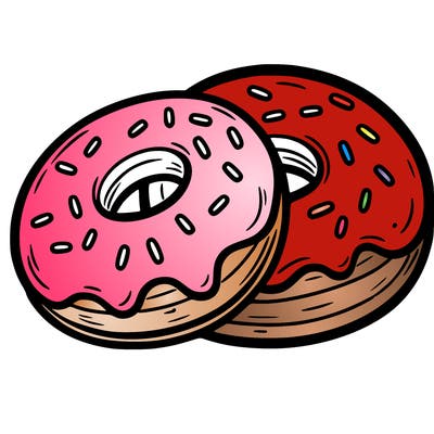 a piece of food doughnuts