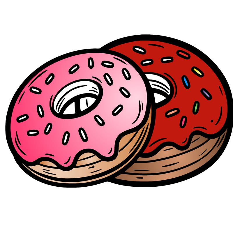 a piece of food doughnuts
