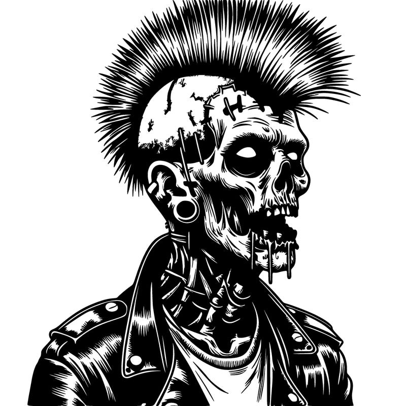 realistic punk zombie