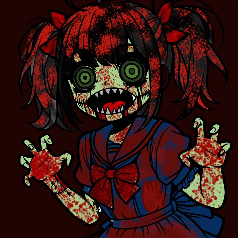 scary anime girl