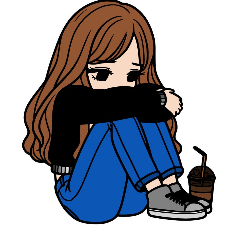 a girl  after a breakup