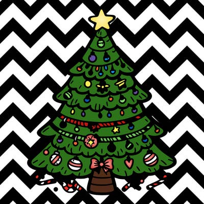 christmas tree with lots of details