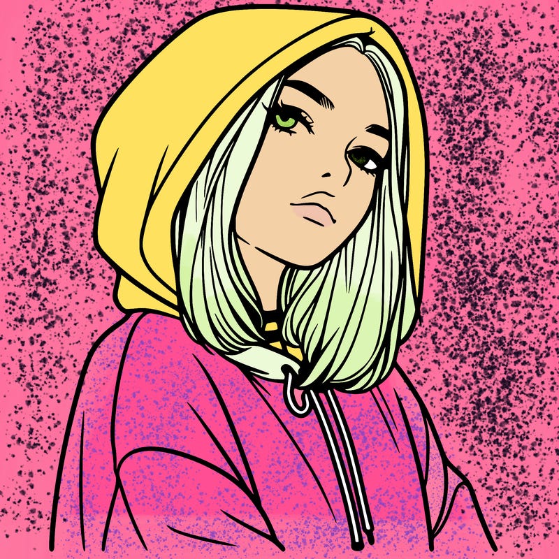 a realistic girl in a hoodie