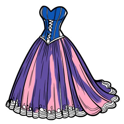 wedding dress-corset and a long and flowy skirt