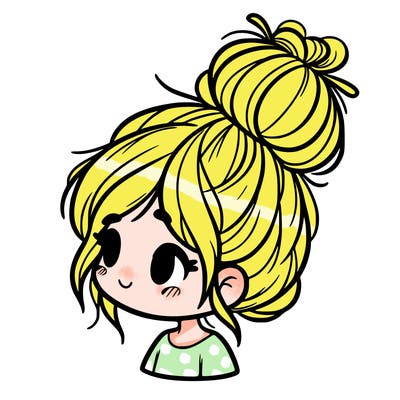 girl with messy bun