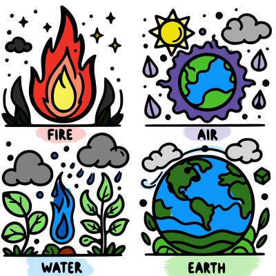 fire, air, water and earth