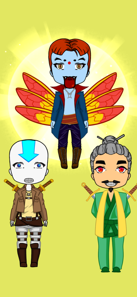 Chibi Boy – Avatar Creator - A variety of custom chibi boy avatars showcasing different styles and accessories