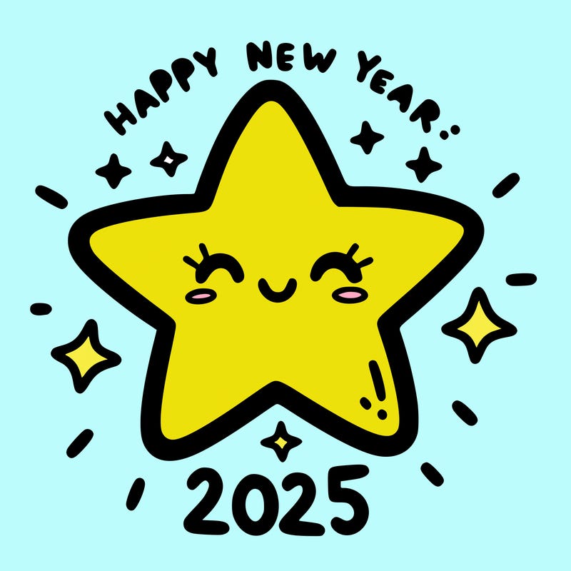 happy new year 2025 star wish