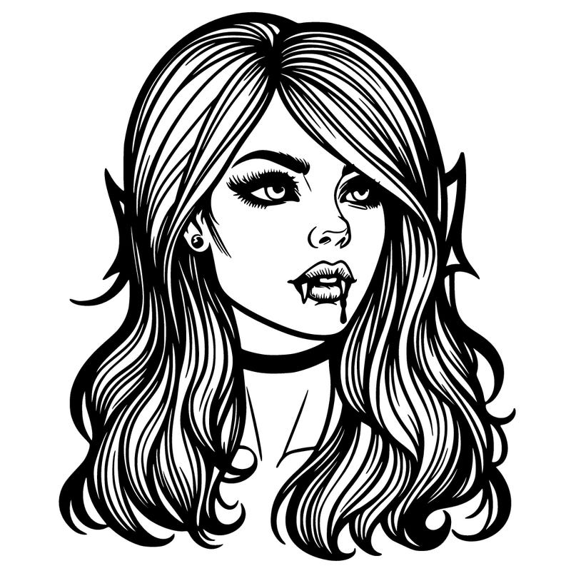 one vampire realistic girl