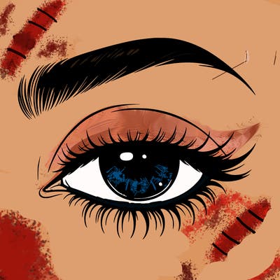 eye closed realistic