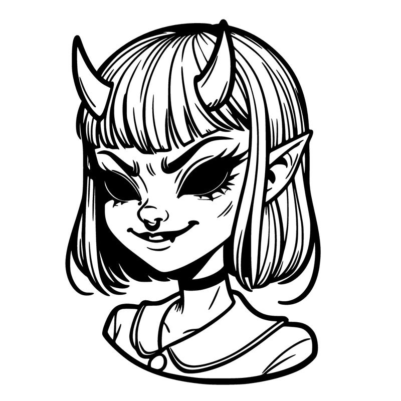 girl devil realistic creepy