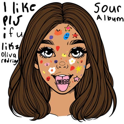 realistic girl with her tongue out