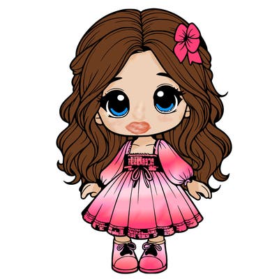 realistic little girl person