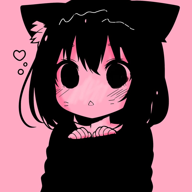 shy anime catgirl