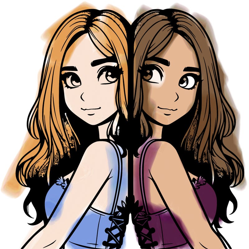 a realistic girl split