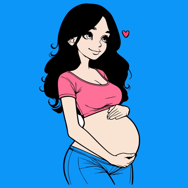 realistic pregnant girl