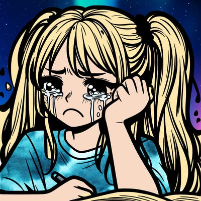 crying teen