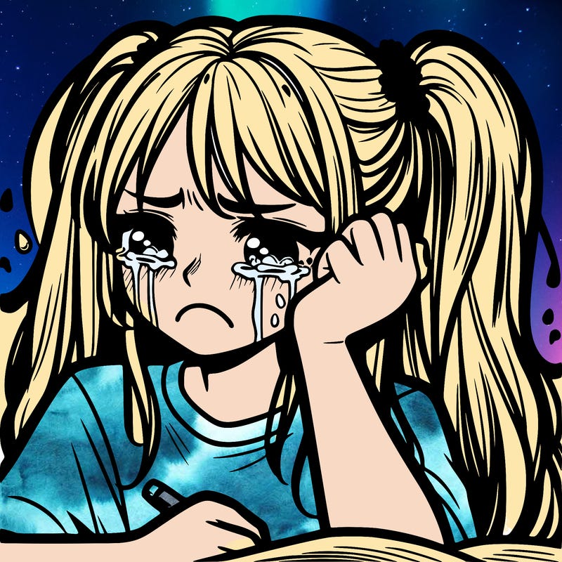 crying teen
