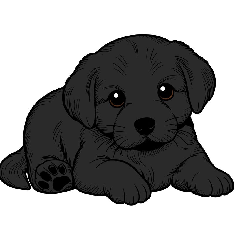 a cute realistic puppy