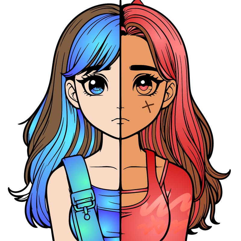 realistic girl split