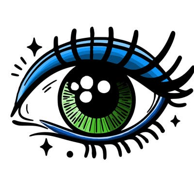 an eye with no shaded in spots so i have more to color