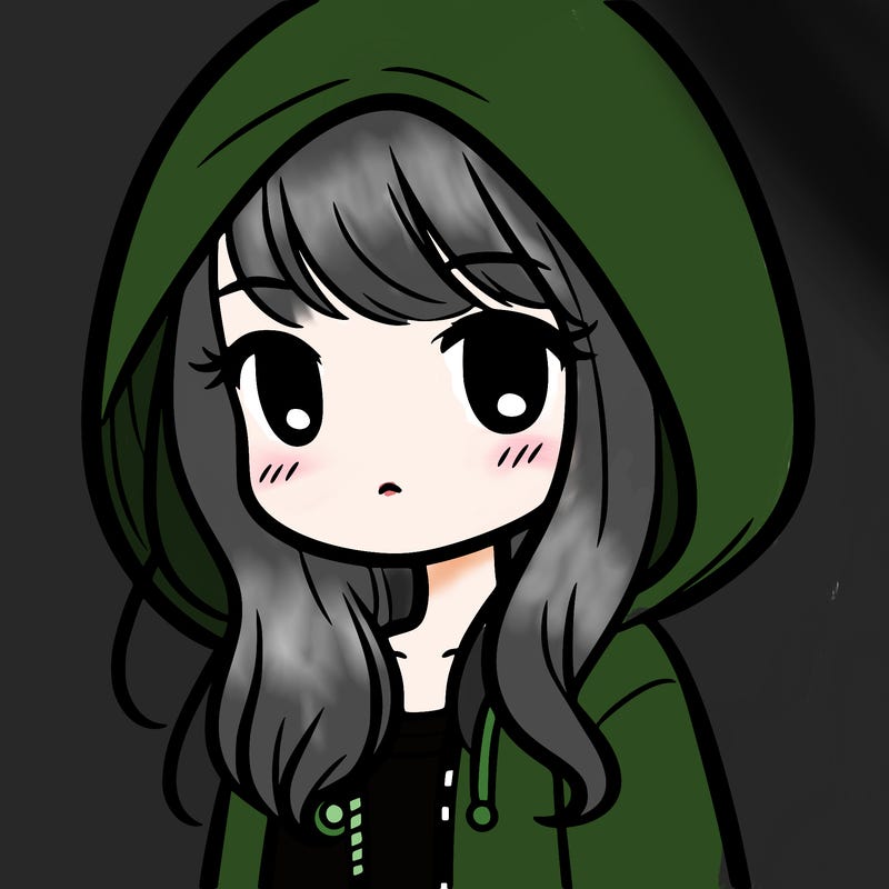 girl with hoodie