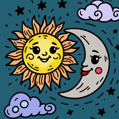 sun and moon