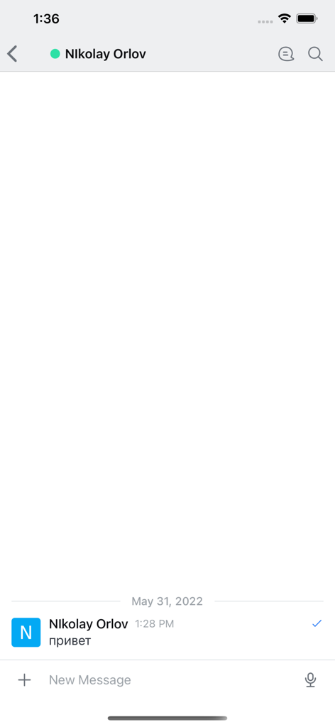 MaxChat - MaxChat app chat screen showing a direct message conversation