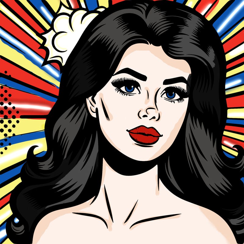 pop art style woman