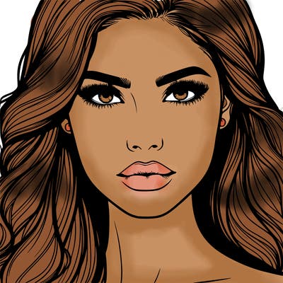 beautiful model face woman realistic