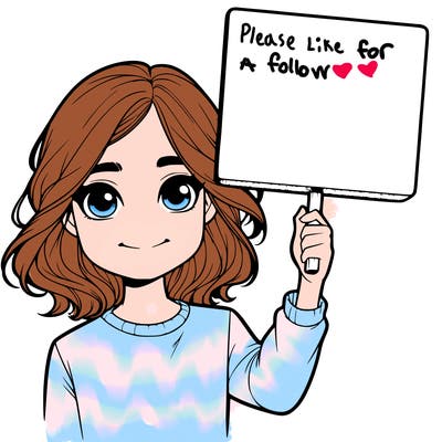 realistic girl holding up a sign