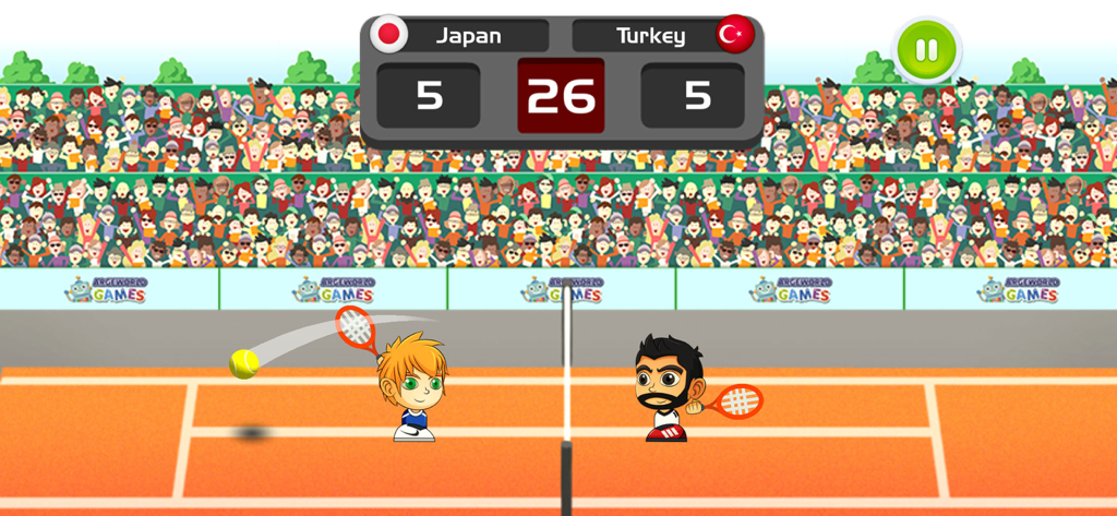 Head Tennis Online Tournament - Arcade style tennis match between Japan and Turkey in Head Tennis Online Tournament