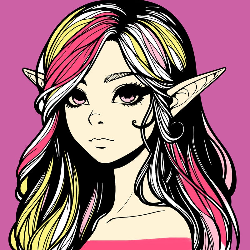 elf girl realistic dark fantasy