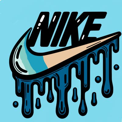 dripping nike logo