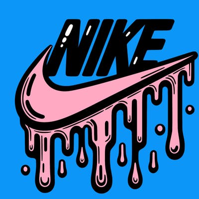 dripping nike logo