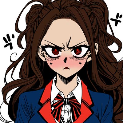 a really mad realistic manga girl